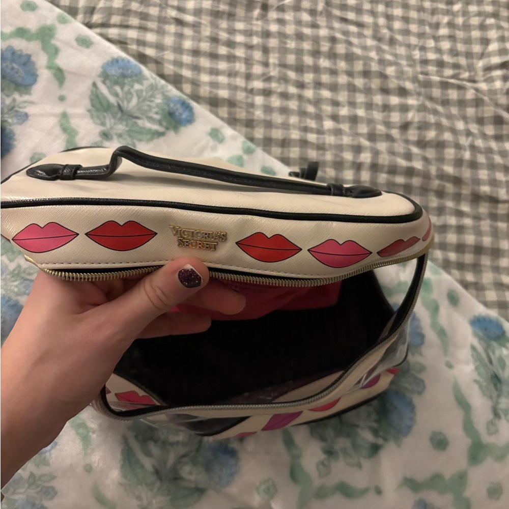 Victoria's Secret Lip Print Cosmetic Bag